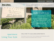 Tablet Screenshot of casalinda-apts.com